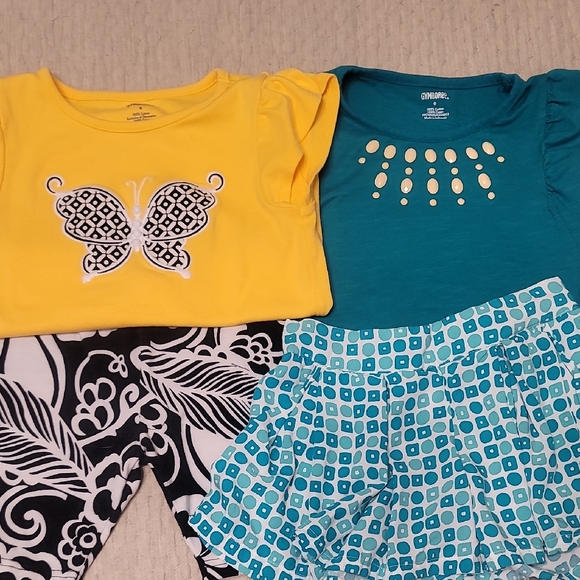 Gymboree Other - Gymboree Teal, Yellow, and Black Tops Set